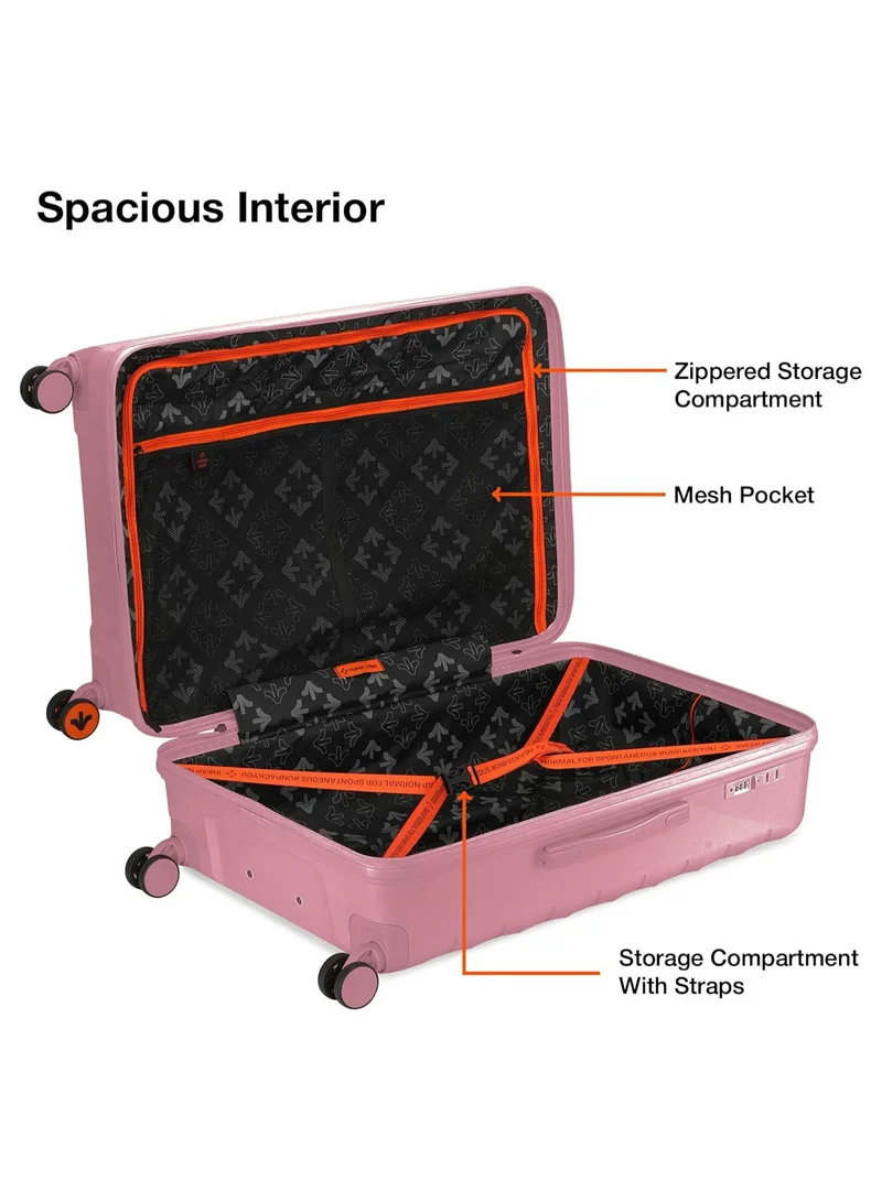 nasher miles Nasher Miles Vienna Hard-Sided Polypropylene Check-in Luggage Pink 28 inch |75 Trolley Bag