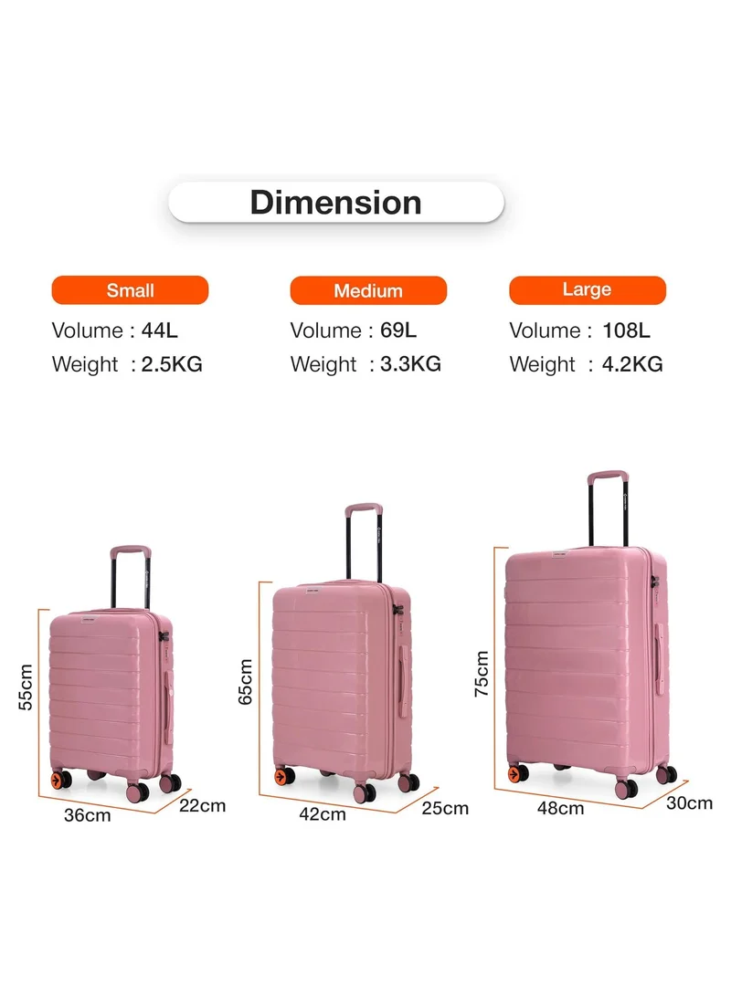 nasher miles Nasher Miles Vienna Hard-Sided Polypropylene Check-in Luggage Pink 28 inch |75 Trolley Bag