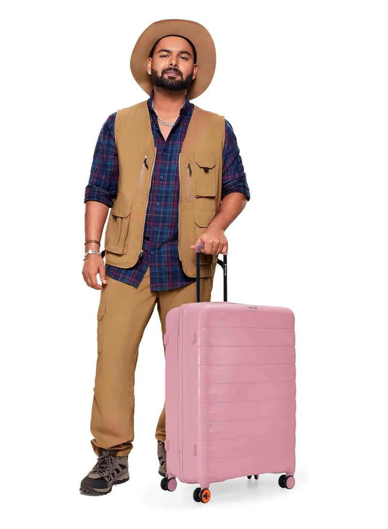 nasher miles Nasher Miles Vienna Hard-Sided Polypropylene Check-in Luggage Pink 28 inch |75 Trolley Bag