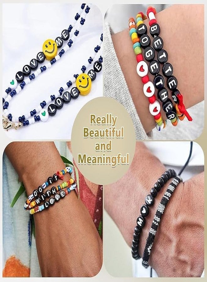 DHARNIX Bracelet Making Kit for Girls, Jewellery Making Kit for Kids DIY Bead Set Making, Toys for Girls Age 6-12 Years Old Multicolor (Alphabet) - Image 5