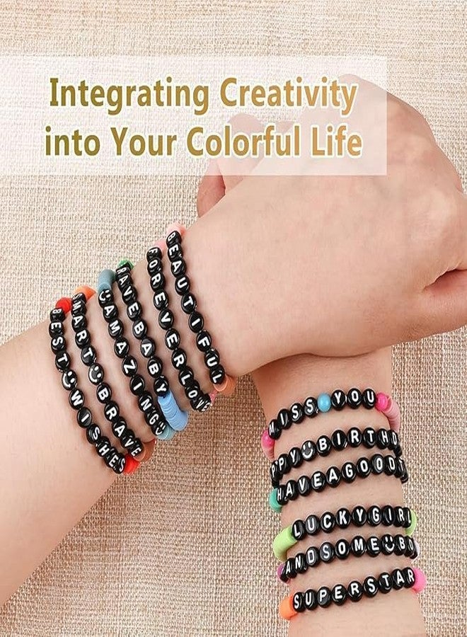DHARNIX Bracelet Making Kit for Girls, Jewellery Making Kit for Kids DIY Bead Set Making, Toys for Girls Age 6-12 Years Old Multicolor (Alphabet) - Image 3
