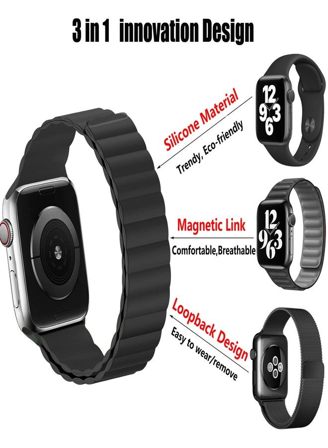 Wowstrap Magnetic Closure for Apple Watch Band 40mm 41mm 38mm 44mm 45mm 42mm 46mm 49mm 44 45 Kid/Men/Women,Silicone Sport Loop Bracelet Wristband Strap for iWatch series 11 10 9 8 7 6 5 4 3 SE 3/2 Ultra 3/2 - Image 5