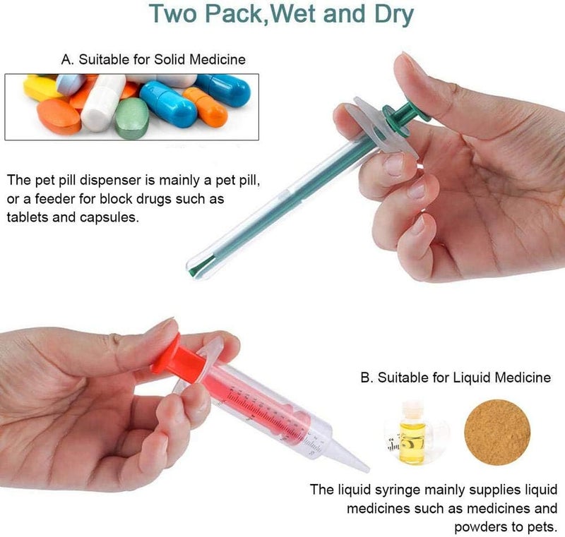 Yimaa 3 Pack Pet Pill Dispenser Dog Pill Gun Cat Pill Shooter Pill Applicator Tablet Capsule or Liquid Medical Feeding Tool Kit Syringes for Small Animals - Image 2