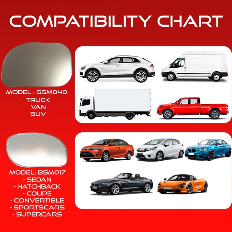 Utopicar Blind Spot Convex Car Mirror - Rearview Accessories for Car Interior - Automotive Blindspot Mirrors for Larger Image and Improved Traffic Safety (2-Pack) - Image 5