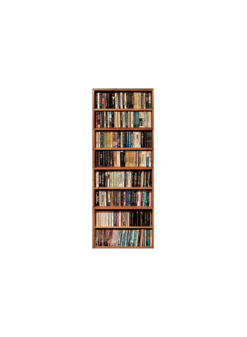 GGOOT Creative 3D Door Sticker Bookshelf Bookcase Wallpaper Self Adhesive Wall Mural DIY Waterproof Poster Bedroom Decor - Image 3
