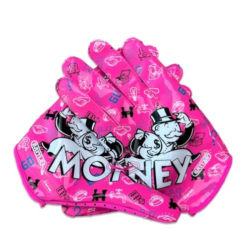 Battle Doom Speed Football Receiver Gloves Ultra Stick Grip Compression Fit Runs Tight Size Up If Between Sizes Youth Adult Football Gloves Youth Medium Money Man 20 - Image 1
