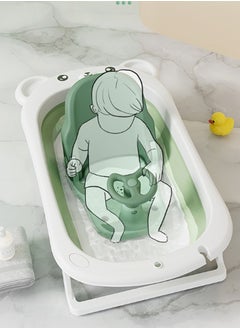 Beauenty Baby Bath Seat,Baby Bathtub Seat for Sit-up,Baby Shower Chair Infant Toddler Bath Seat for Baby 6-36 Months with 4 Secure Suction Cups,Adjustable Backrest Support (Green)  - Image 3