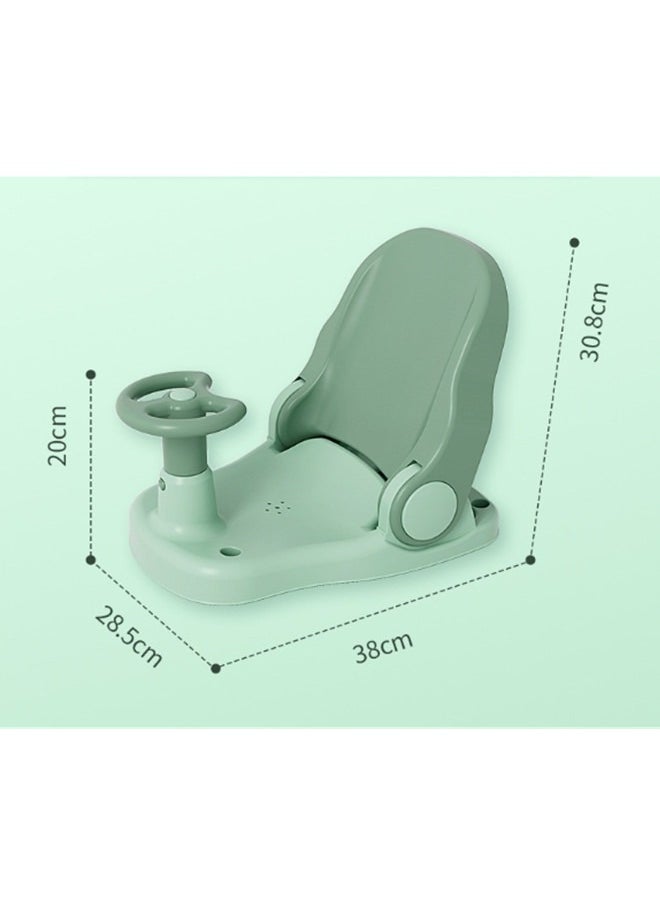 Beauenty - Baby Bath Seat,Baby Bathtub Seat for Sit-up,Baby Shower Chair Infant Toddler Bath Seat for Baby 6-36 Months with 4 Secure Suction Cups,Adjustable Backrest Support (Green) - Image 1