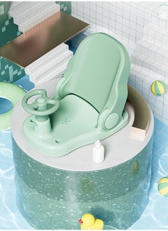 Beauenty Baby Bath Seat,Baby Bathtub Seat for Sit-up,Baby Shower Chair Infant Toddler Bath Seat for Baby 6-36 Months with 4 Secure Suction Cups,Adjustable Backrest Support (Green)  - Image 2