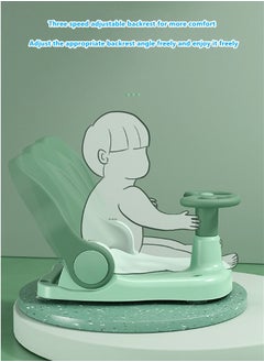 Beauenty Baby Bath Seat,Baby Bathtub Seat for Sit-up,Baby Shower Chair Infant Toddler Bath Seat for Baby 6-36 Months with 4 Secure Suction Cups,Adjustable Backrest Support (Green)  - Image 5