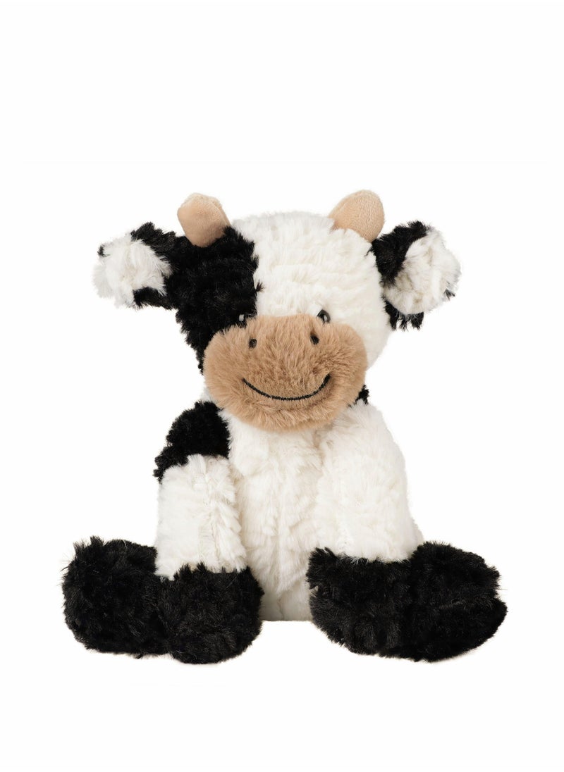 KASTWAVE - Plush Cow Toy Floppy Dairy Cattle Soft Stuffed Animal Cute Birthday for Boys Girls Kids Toddlers, 9'' - Image 1