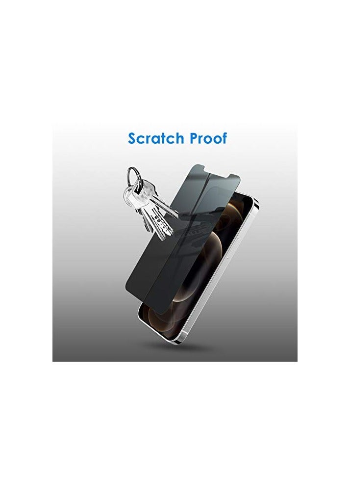 JETech Privacy Screen Protector for iPhone 12 Pro Max 6.7-Inch, Anti Spy Tempered Glass Film, 2-Pack - Image 2