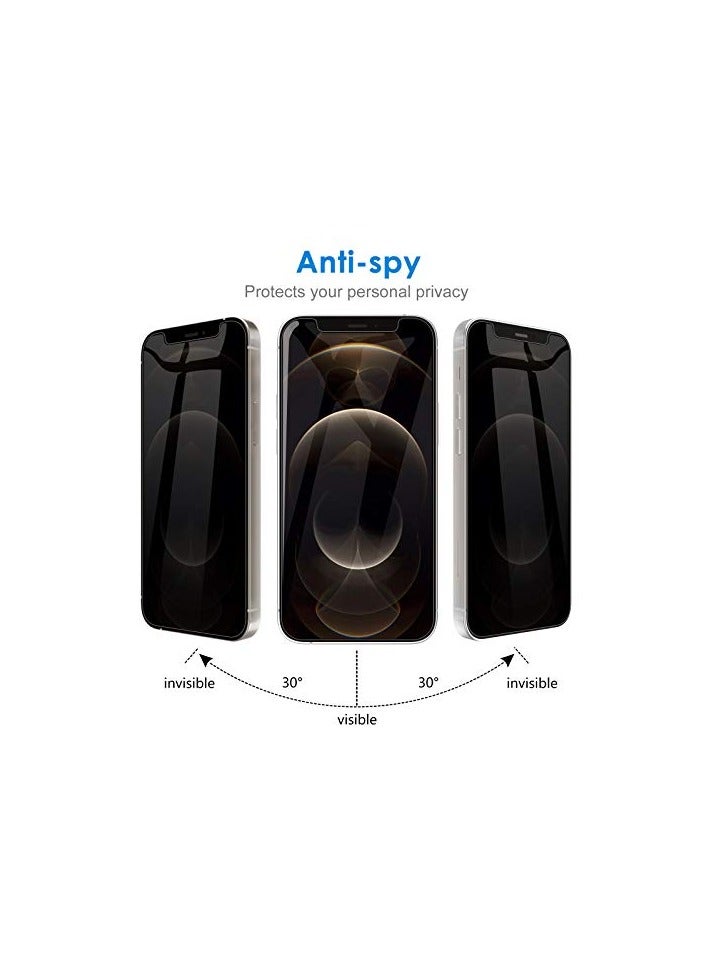 JETech Privacy Screen Protector for iPhone 12 Pro Max 6.7-Inch, Anti Spy Tempered Glass Film, 2-Pack - Image 4