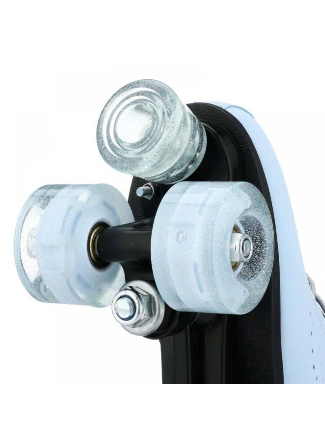 XUDREZ Roller Skates for Women Girls, Skyblue Premium Frosted Material Classic Double-Row High-top Roller Skates, Women US: 9 - Image 5