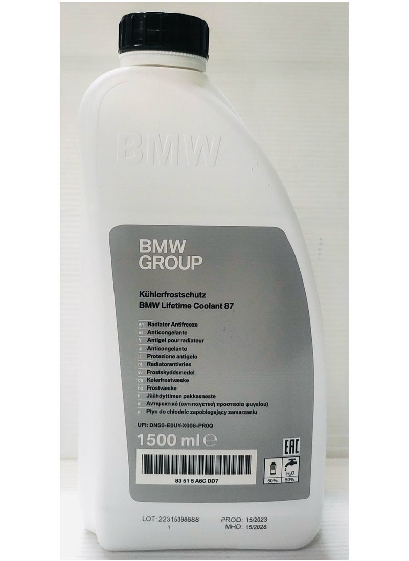 BMW Genuine Lifetime Coolant 87 1.5Ltr  - Image 1