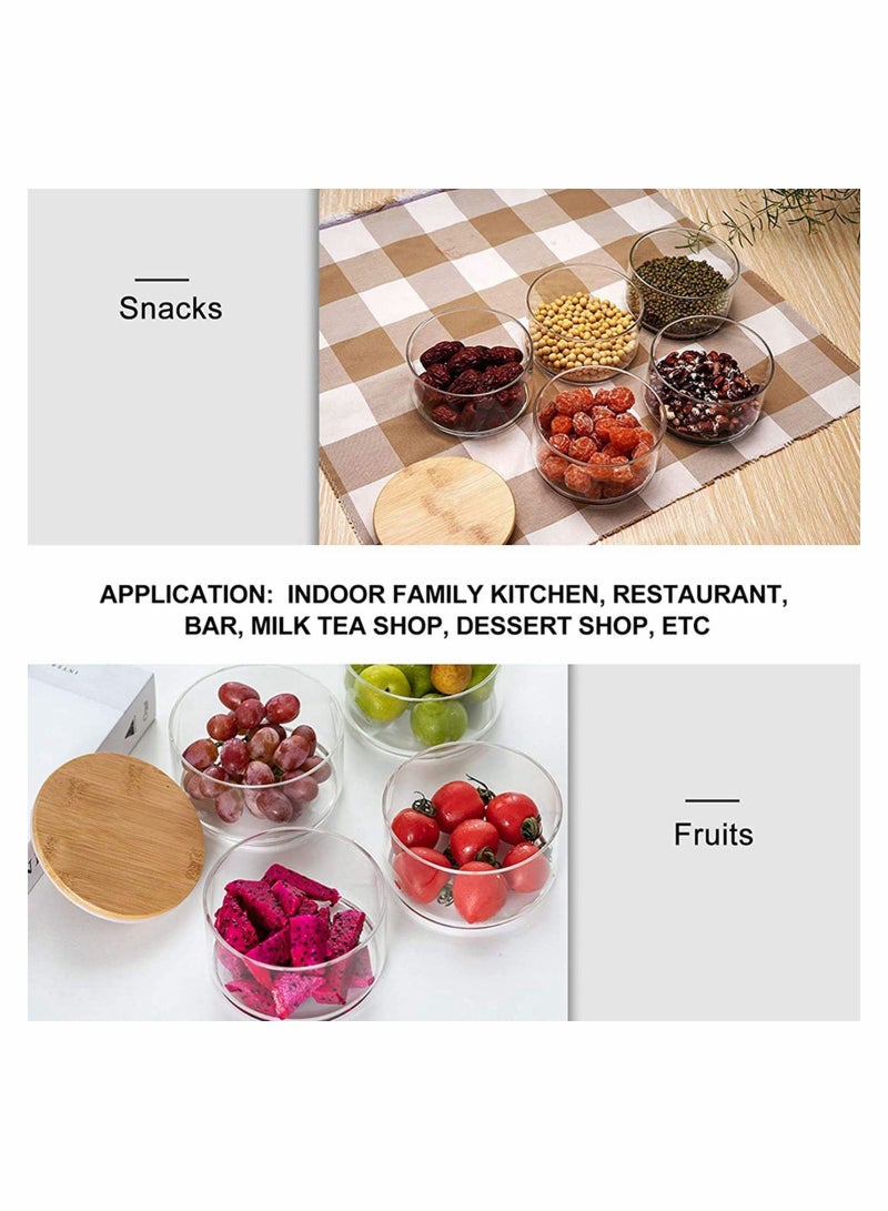 Excefore Airtight Glass Storage Jars With Lids 2-tier Stackable Food Canisters Containers Salad Fruit Cooking Bowl For Home Kitchen, Nut, Pasta Powder, Spice, Tea, Coffee Beans, Candy  - Image 3
