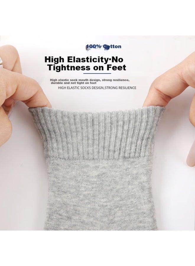 LANG SHA Langsha Men's Socks, 100% Pure Cotton, Odor-resistant, Autumn And Winter Season, 7a Antibacterial, Sweat-absorbing, Breathable, Short Cotton Socks, 7 Pairs Per Pack - Image 3