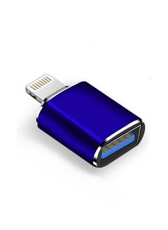 Otg Adapter For Iphone Support Reader All Usb Ports - Without Application - Blue