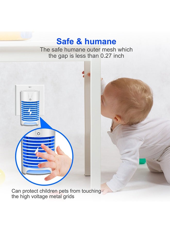 Mosquito Repellent, Electronic Bug Zapper Plug in with UV LED Light, Powerful Electric Mosquito Fly Zapper, Insect Trap Lamp for Indoor