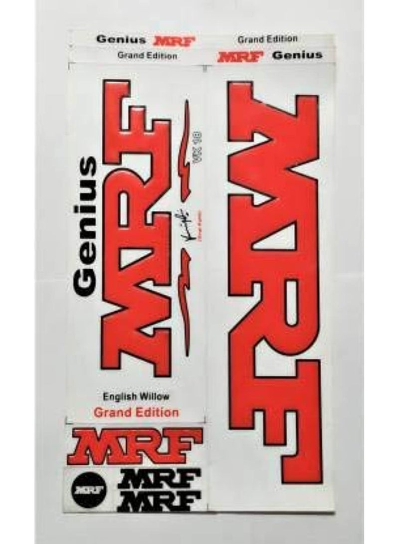 Kyrios ملصق كيريوس VK الخشبي المميز من MRF لمضرب الكريكيت - أحمر - Image 1
