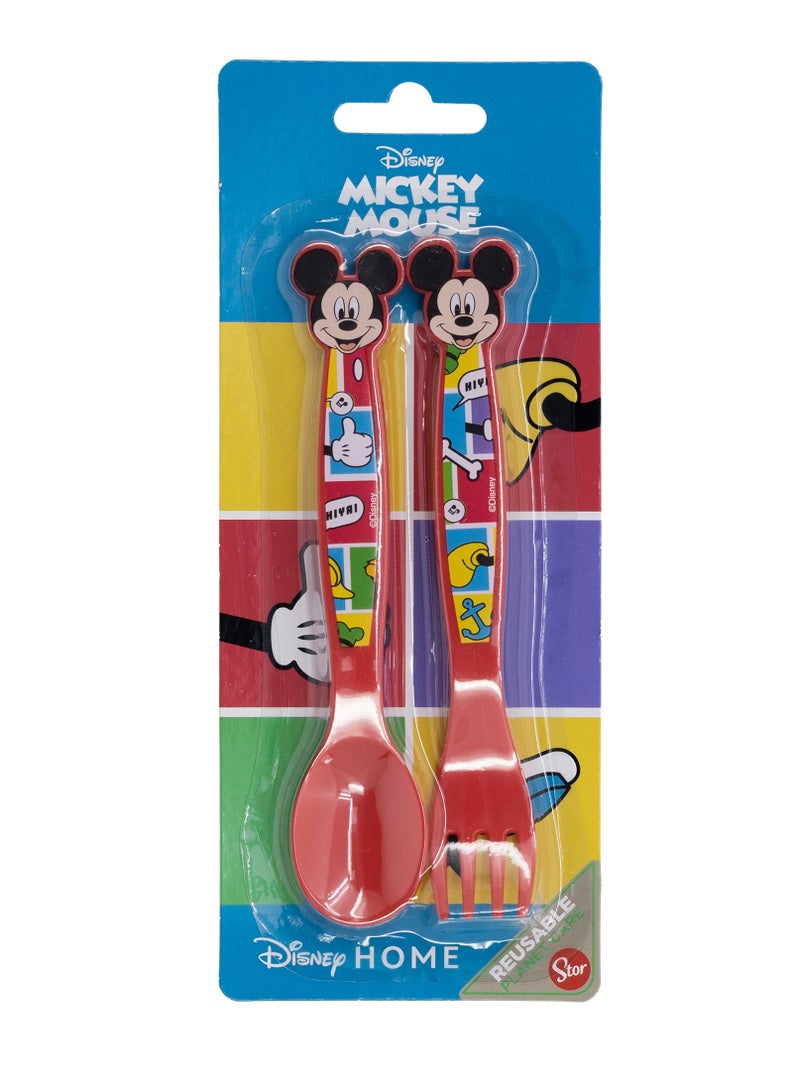 STOR 2 PCS PP CUTLERY SET MICKEY MOUSE BETTER TOGETHER - Image 2