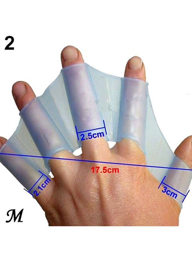 NIBEMINENT Pair Of Silicone Swimming Finger Webbed Gloves 9.7x6.3x1.4cm - Image 3