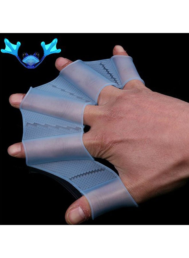 NIBEMINENT Pair Of Silicone Swimming Finger Webbed Gloves 9.7x6.3x1.4cm - Image 2