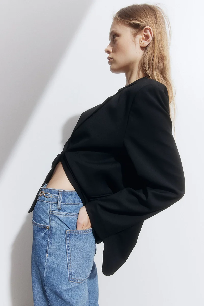 H&M Chain-Detail Tapered Jeans