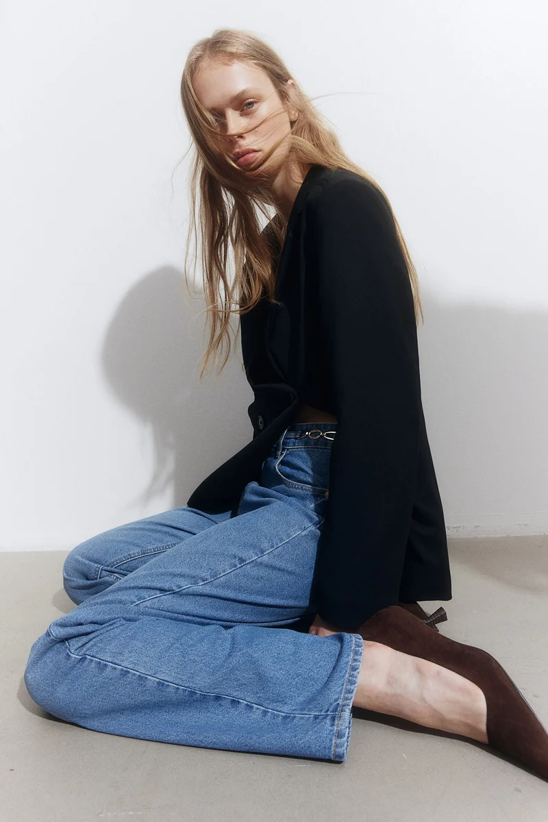 H&M Chain-Detail Tapered Jeans