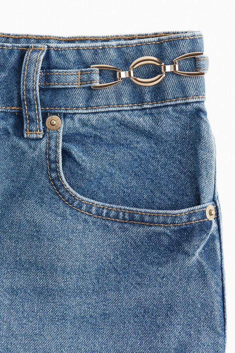 H&M Chain-Detail Tapered Jeans