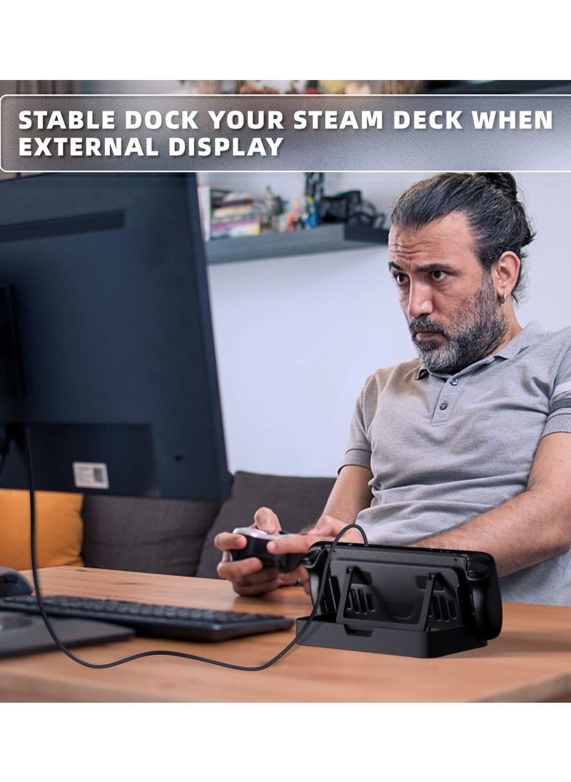 Excefore - Upgraded Foldable Stand Base for Steam Deck/ROG Ally, Adjustable & Portable with Anti-slip Silicone Pad - Dock Accessories for Steam Deck/ROG Ally - Image 1