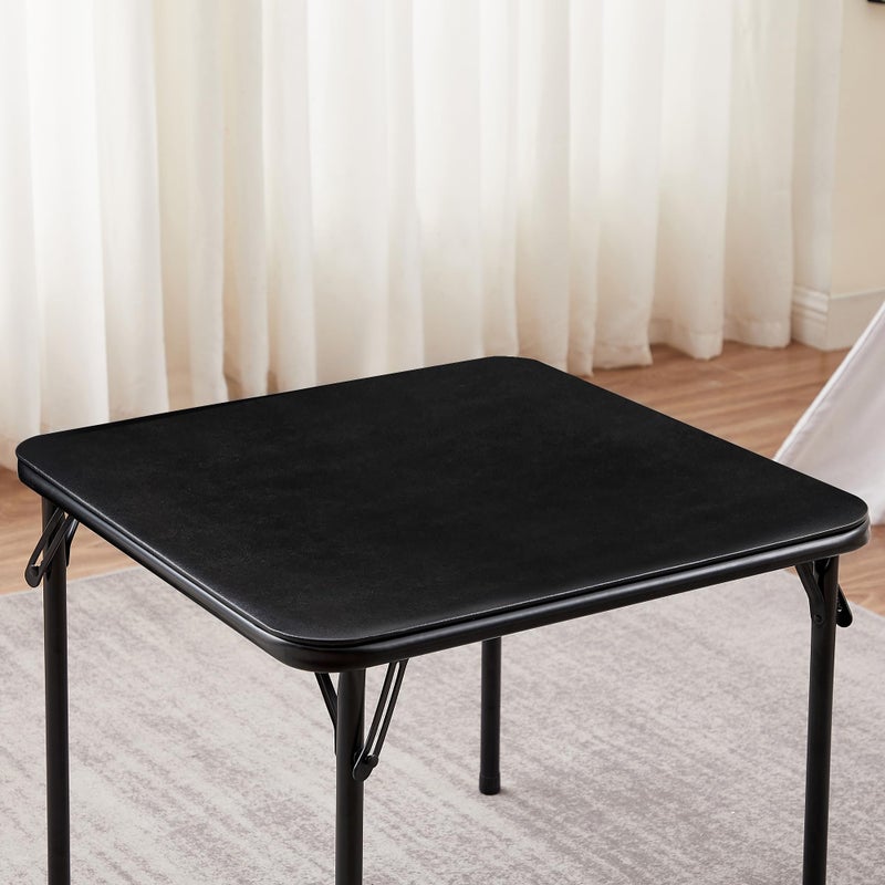 VECELO 24'' Kids Folding Activity Card Table, with Ultra Soft Padded Tabletop, 1 Piece, Solid Black - Image 5