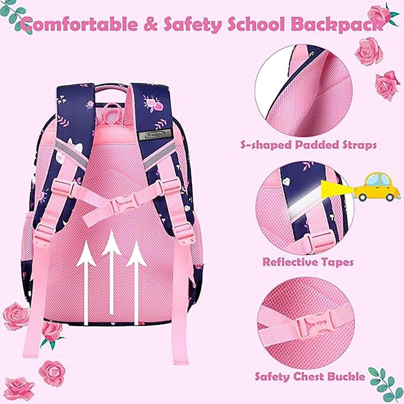 Frantic حقيبة ظهر مدرسية مطبوعة سعة 20 لتر / حقيبة مدرسية للأطفال من الصف 1 إلى 5 للأولاد والبنات الذين يذهبون إلى المدرسة - Image 4