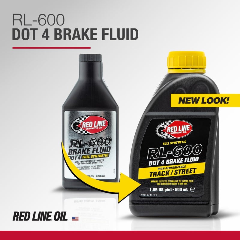 Red Line RL-600 Full Synthetic DOT 4 Brake Fluid - 473 mL - Image 2