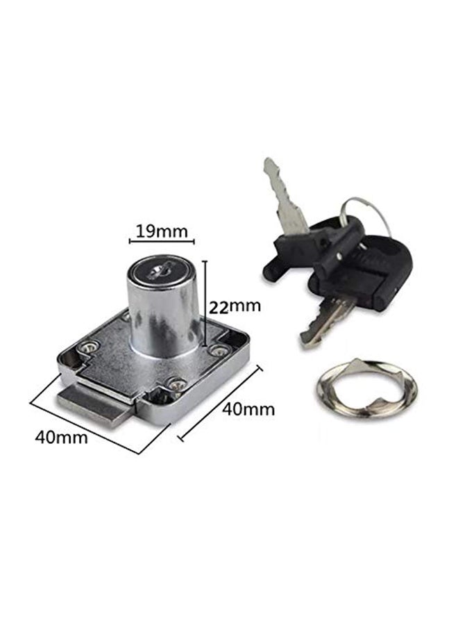 Generic Drawer Lock Silver/Black  - Image 3