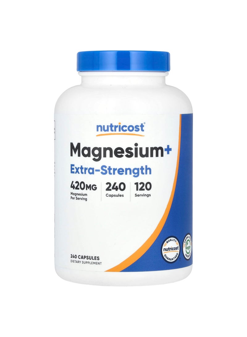 Nutricost Magnesium+, Extra-Strength, 240 Capsules (210 mg per Capsule)