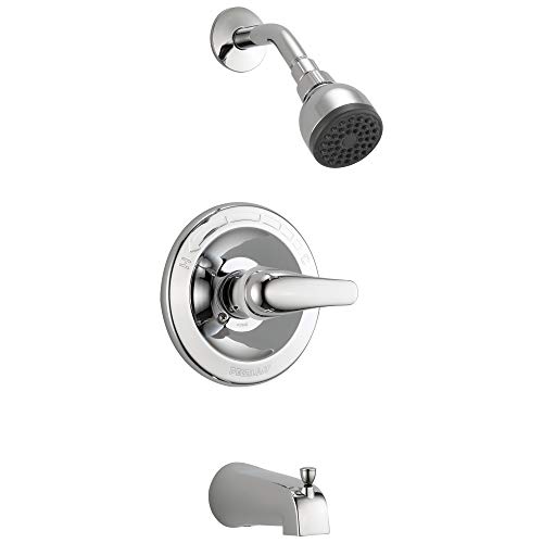 Peerless Classic Single-Function Tub and Shower Trim Kit with Single-Spray Shower Head, Aluminum, Chrome PTT188753 (Valve Not Included) - Image 1
