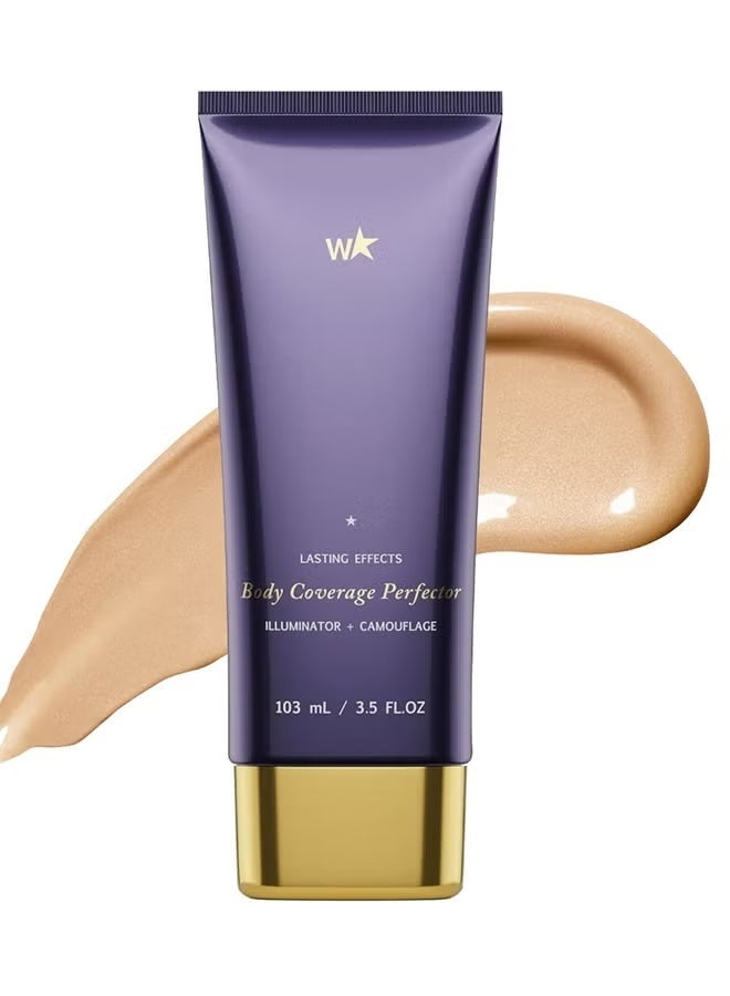W Body Coverage Perfector, Waterproof Leg & Body Makeup, Tattoo Cover Up Makeup, 103ml (Fair Radiance) - Image 1