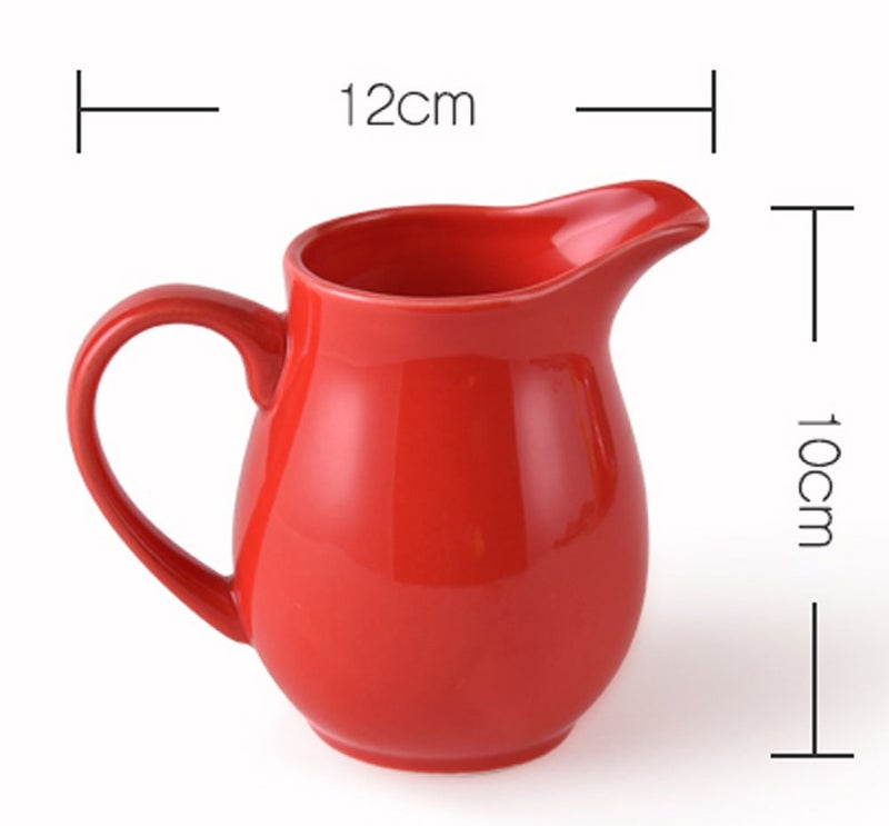 FUYU Ceramic Colorful Creamer and Sugar Set with Lid Spoon, Coffee Serving Set - Image 4