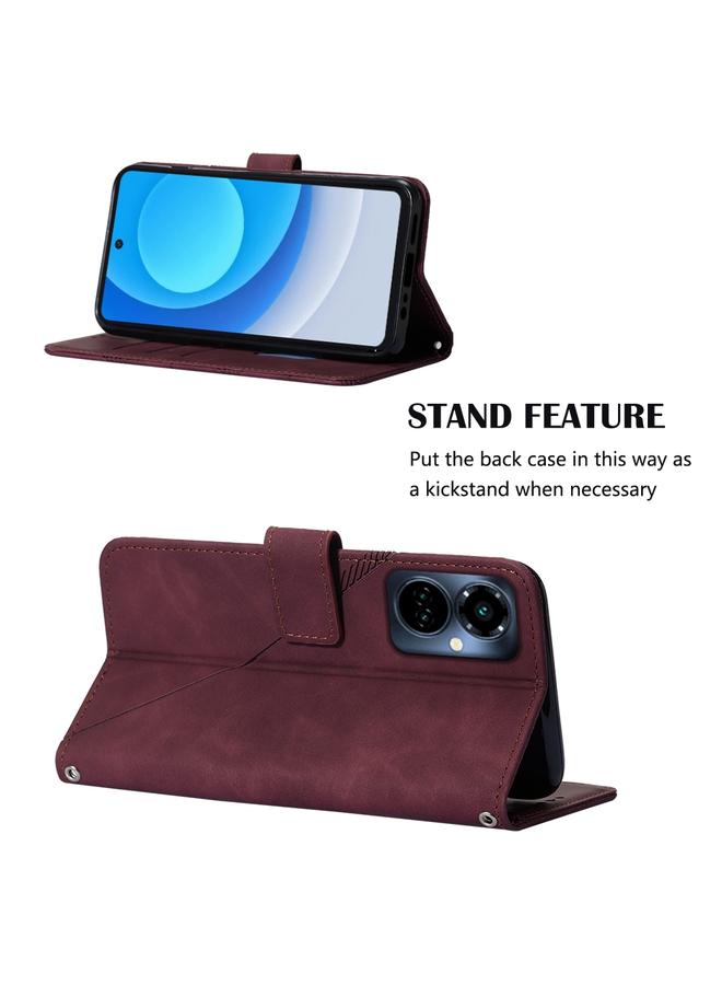 erorex Case For Tecno Camon 19 Pro 5G Crossbody 3D Embossed Flip Leather Phone Case - Image 5