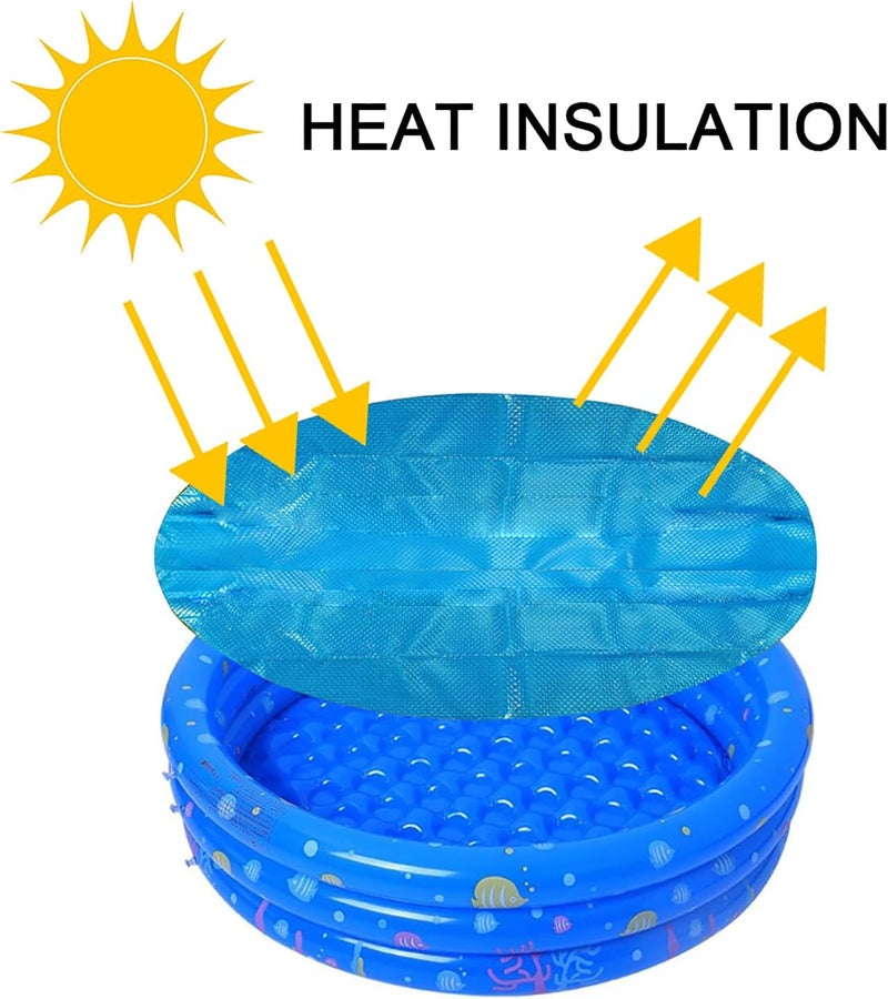 comfrt Round Solar Pool Cover, 4 5 6 8ft Round Diameter Easy Set Pool Cover Above Ground Pool Heater Round Solar Cover for Swimming Pool Keeps Out Leaves Debris Dirt Insects Quick Set (5 ft) - Image 3