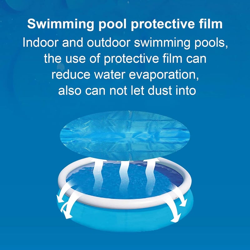 comfrt Round Solar Pool Cover, 4 5 6 8ft Round Diameter Easy Set Pool Cover Above Ground Pool Heater Round Solar Cover for Swimming Pool Keeps Out Leaves Debris Dirt Insects Quick Set (5 ft) - Image 5