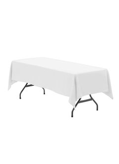 Bluejw 1-Piece Solid Pattern Table Cloth White  - Image 1