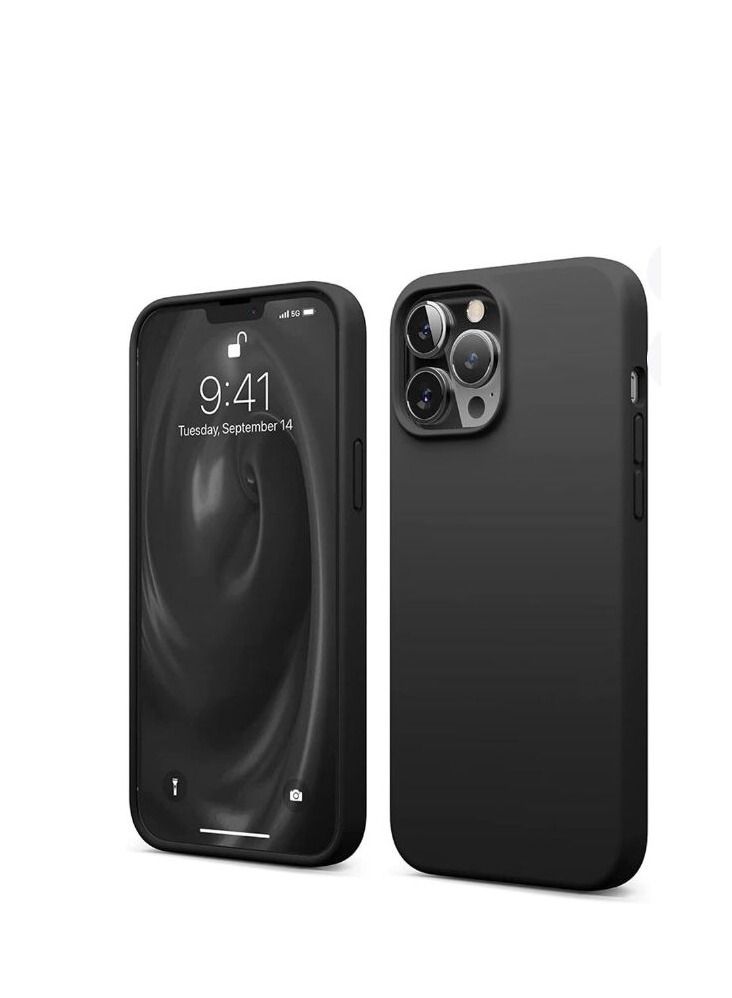 فيسوس علبة السيليكون السائل لـ Apple iPhone 13 Pro Max Case 6.7 بوصة أسود - Image 1