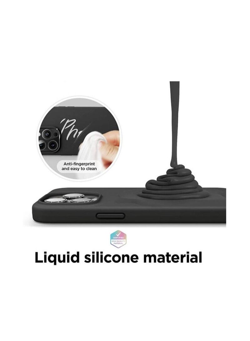 فيسوس علبة السيليكون السائل لـ Apple iPhone 13 Pro Max Case 6.7 بوصة أسود - Image 2