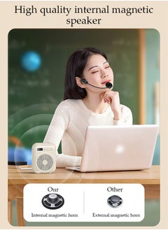 DUNISO Voice Amplifier, Portable Rechargeable System Speaker, Bluetooth Personal Voice Amplifier, Teacher Speaker, Equipped With Led Display, Suitable For Tour Guides, Teachers, Yoga, Fitness  - Image 4