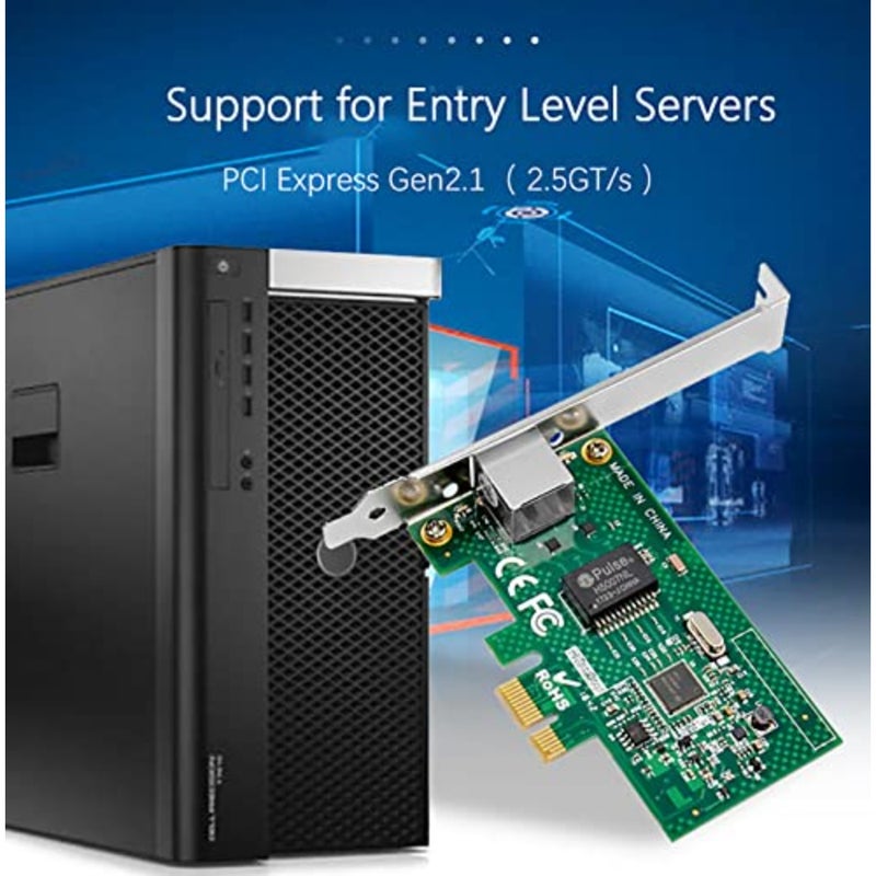 PCIe Gigabit Network Card for server/desktop use, Intel I210AT chip, black, lightning protection design, supports PXE boot on Windows/Windows Server/Linux - Image 5