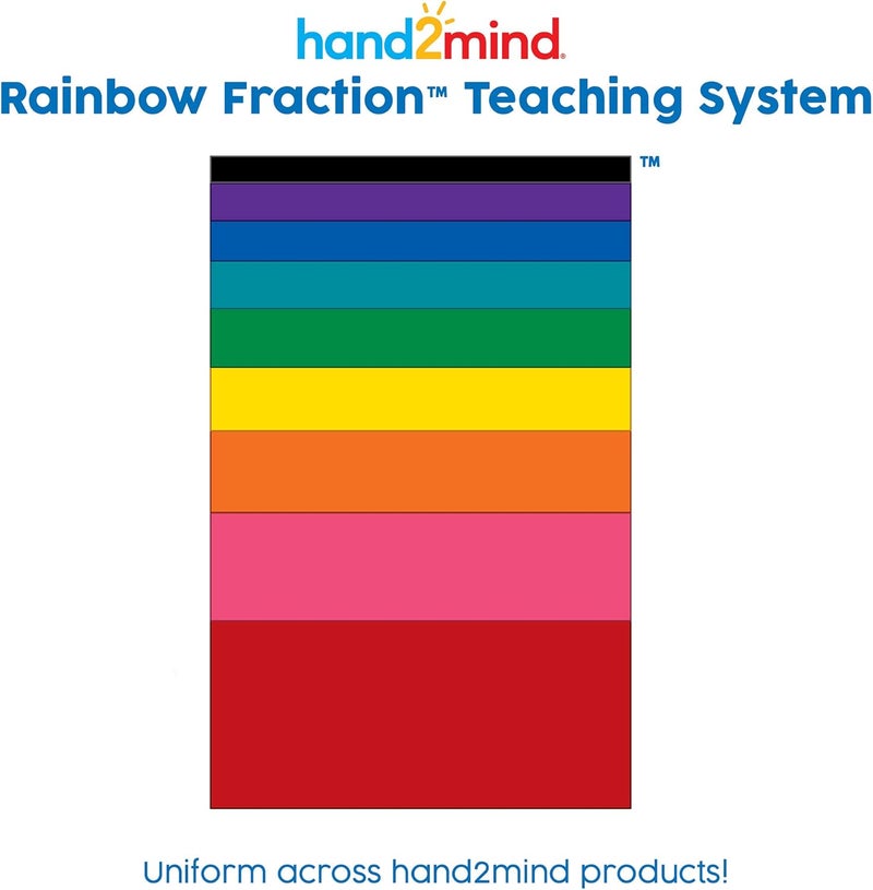 hand2mind hand2mind Rainbow Fraction Tower Cubes Fraction Equivalency Math Blocks Montessori Math Materials for Kids Teacher Supplies for Math Classroom Math Manipulatives 4th Grade Set of 51  - Image 3