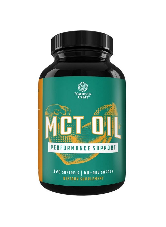 Natures Craft C8 MCT Coconut Oil Softgels - MCT Oil Keto Pills with Caprylic Acid Coconut Oil for Body Sculpting Sustainable Energy Support and Brain Health - Potent Non GMO Gluten Free Keto MCT Oil Softgels - Image 1