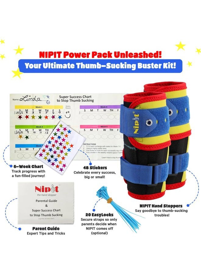 NIPIT [2-Pack] (Age 2-7) Thumb Sucking Stop for Kids and Stop Finger Sucking - Prevent Hand-to-FACE Habits with Hand Stopper for Toddlers Kids | Thumb Sucking Glove | Thumb Sucking Nail Polish - Image 4